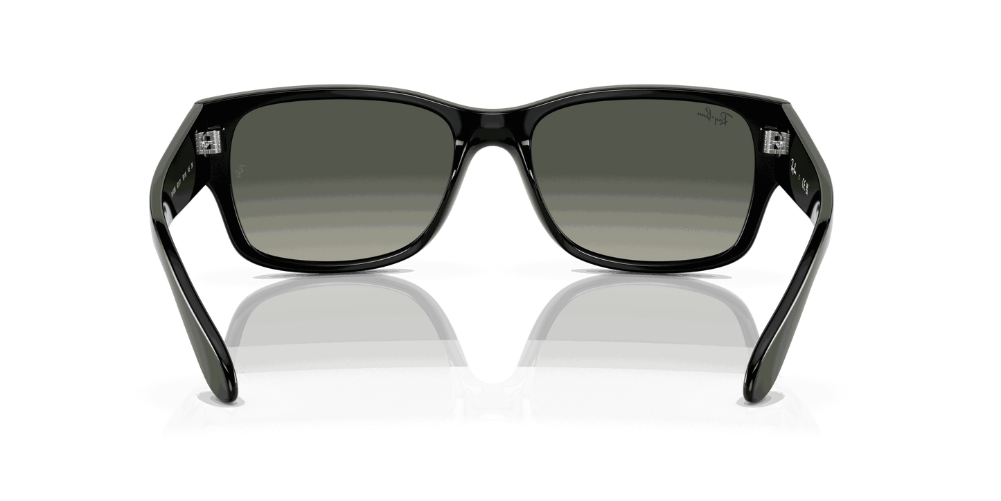[Grey Lenses, Polished Black Frame]