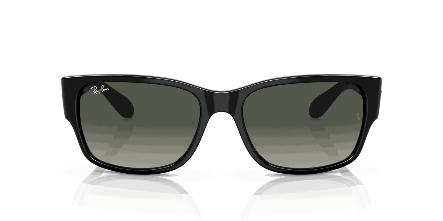 [Grey Lenses, Polished Black Frame]