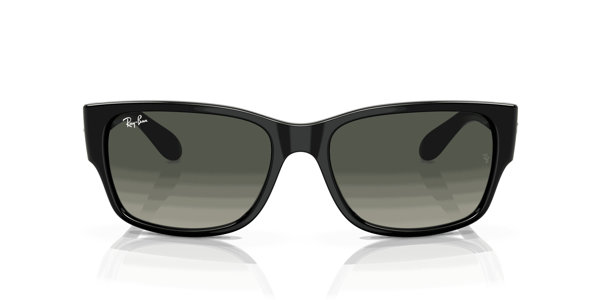 [Grey Lenses, Polished Black Frame]