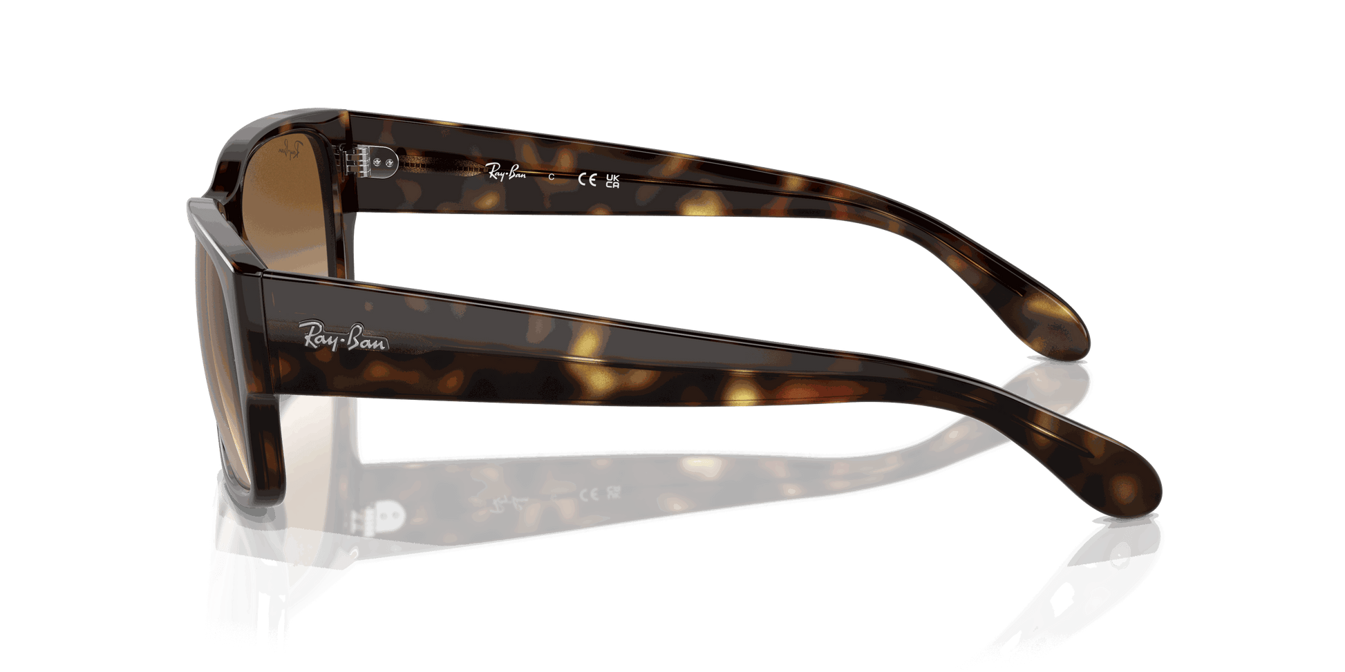 [Clear & Brown Lenses, Polished Havana Frame]