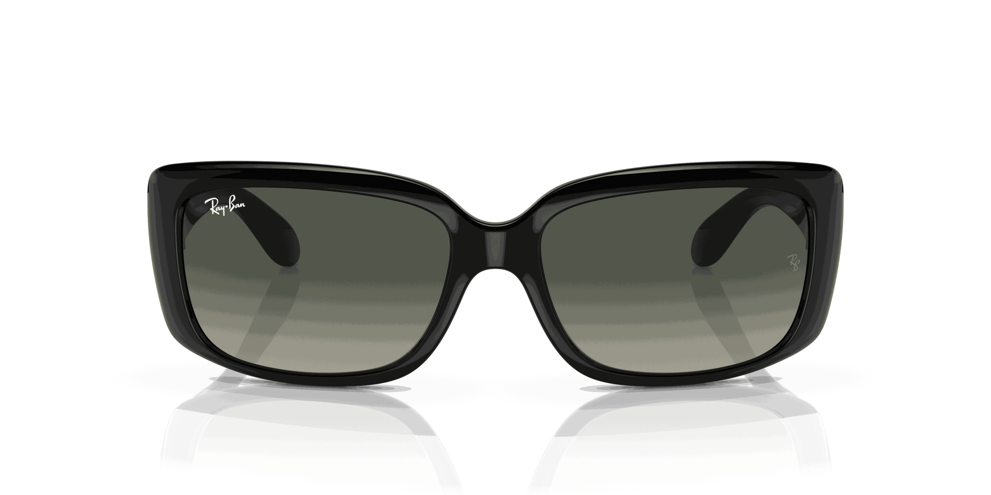 [Grey Lenses, Polished Black Frame]