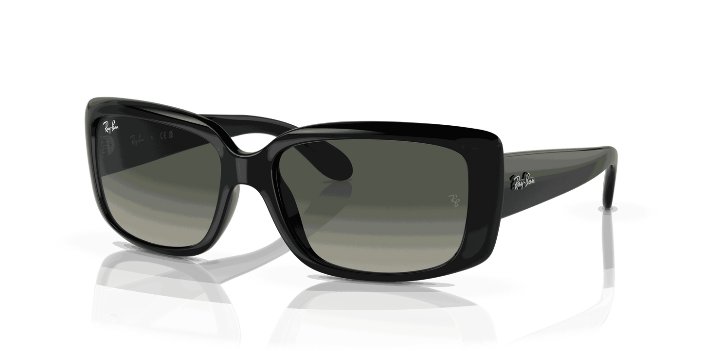 [Grey Lenses, Polished Black Frame]