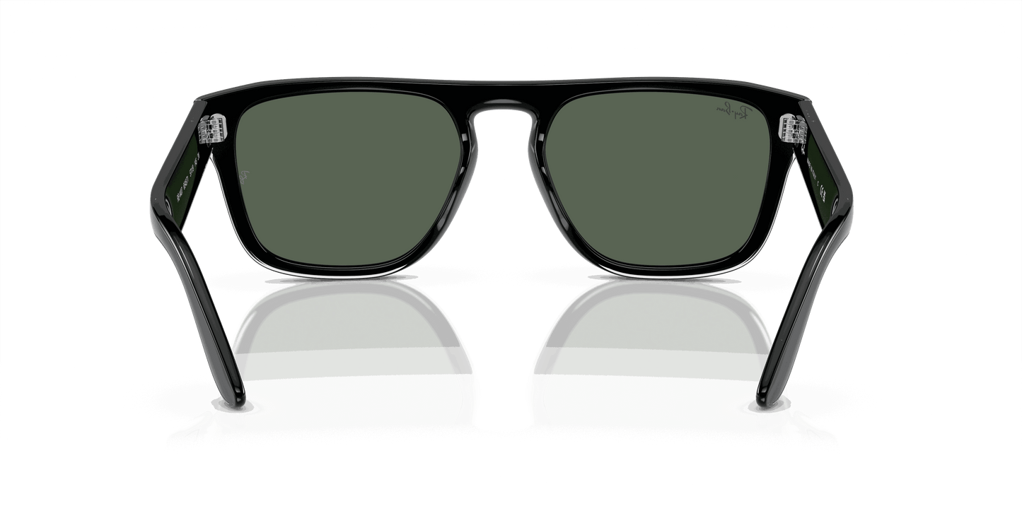 [Dark Green Lenses, Polished Black Transparent Frame]