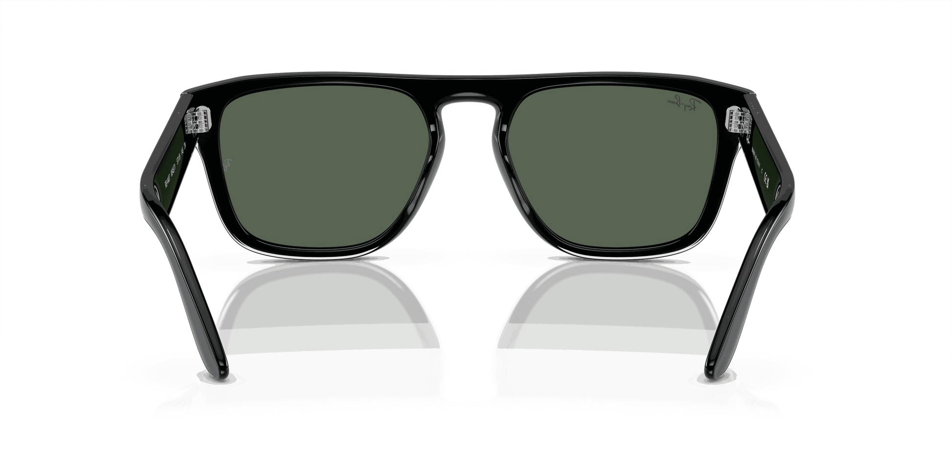 [Dark Green Lenses, Polished Black Transparent Frame]