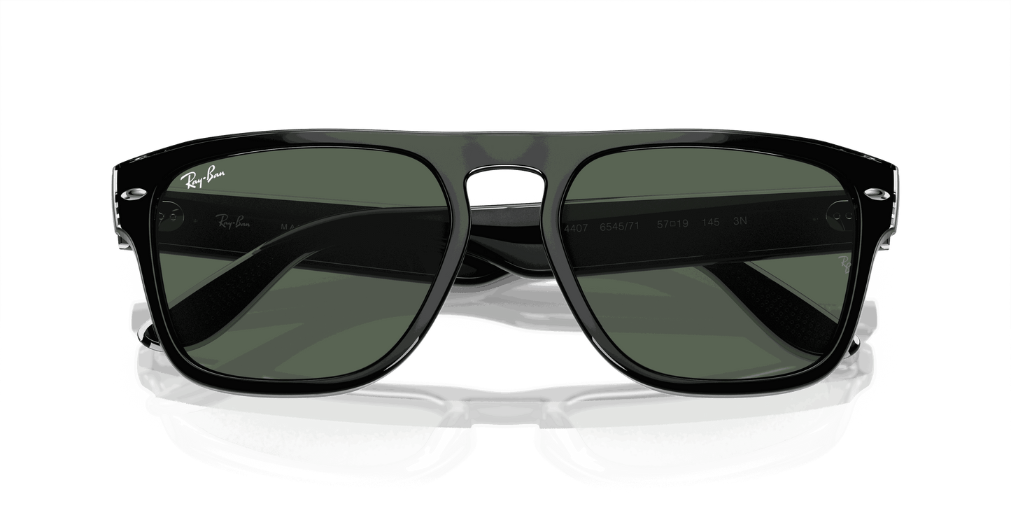 [Dark Green Lenses, Polished Black Transparent Frame]