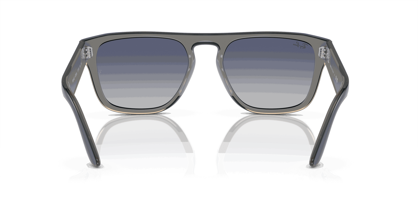 [Grey/Blue Lenses, Polished Blue & Grey & Transparent Light Brown Frame]
