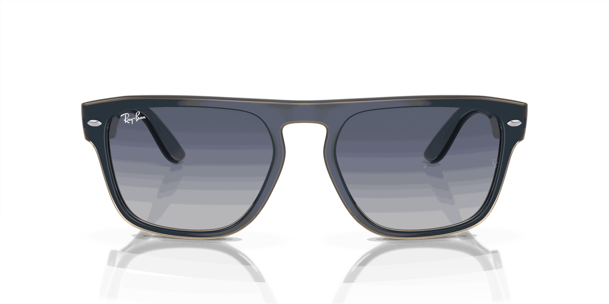[Grey/Blue Lenses, Polished Blue & Grey & Transparent Light Brown Frame]