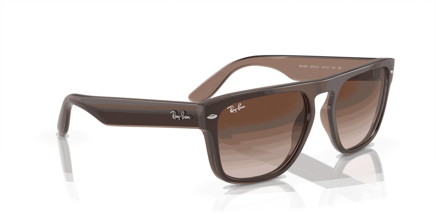 [Brown Lenses, Polished Brown Light Brown Transparent Beige Frame]