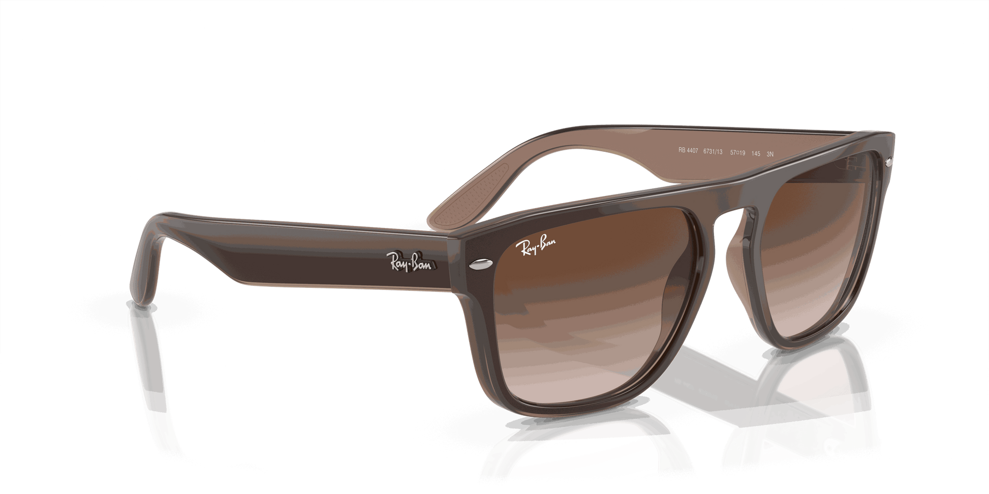[Brown Lenses, Polished Brown Light Brown Transparent Beige Frame]