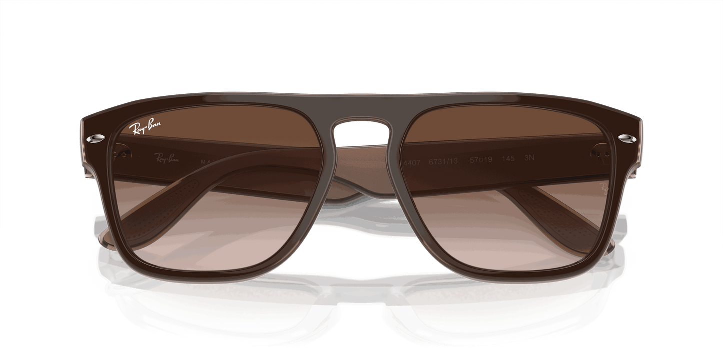 [Brown Lenses, Polished Brown Light Brown Transparent Beige Frame]