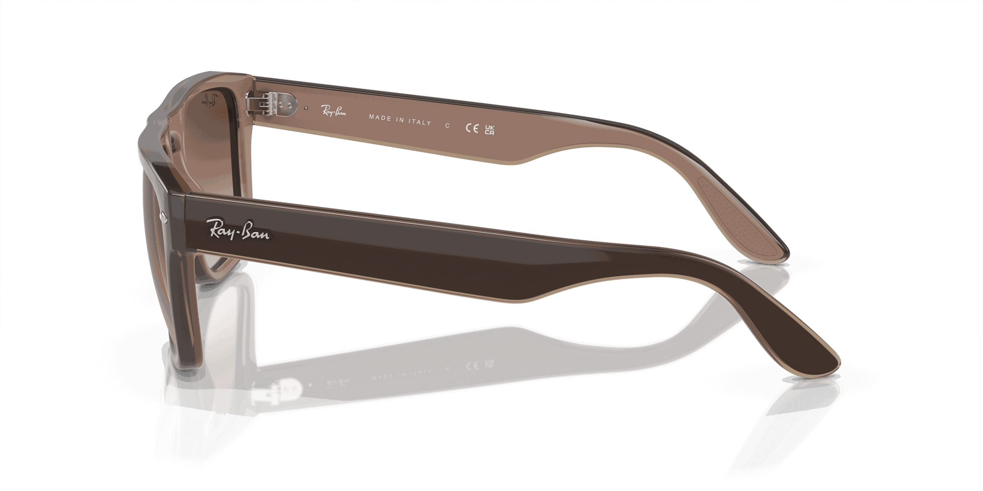[Brown Lenses, Polished Brown Light Brown Transparent Beige Frame]