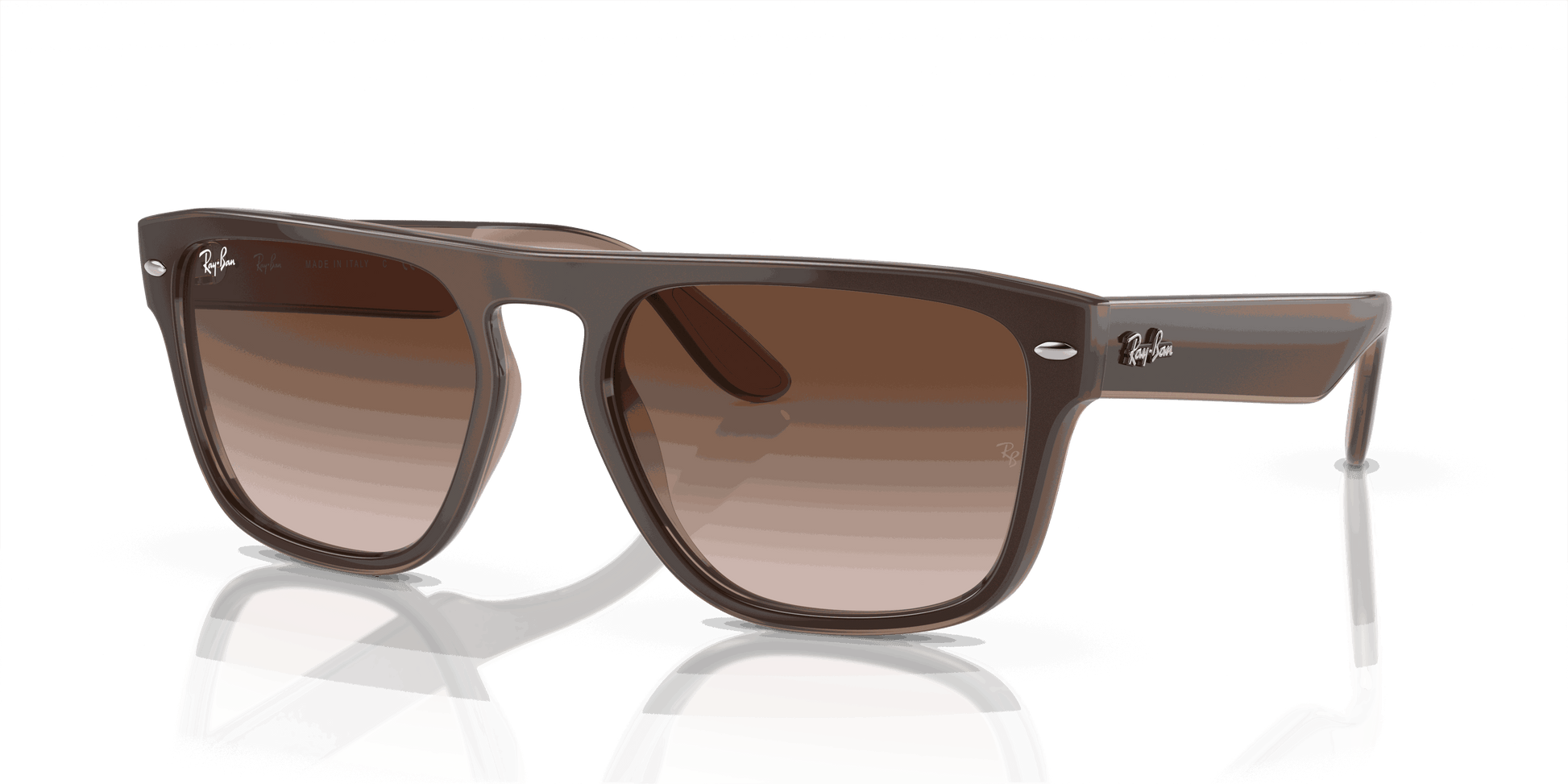 [Brown Lenses, Polished Brown Light Brown Transparent Beige Frame]
