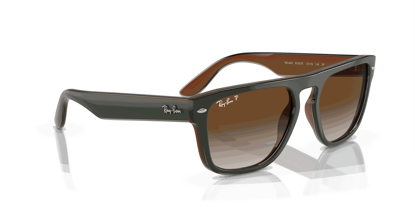 [Brown Lenses, Polished Green & Dark Grey & Transparent Brown Frame]