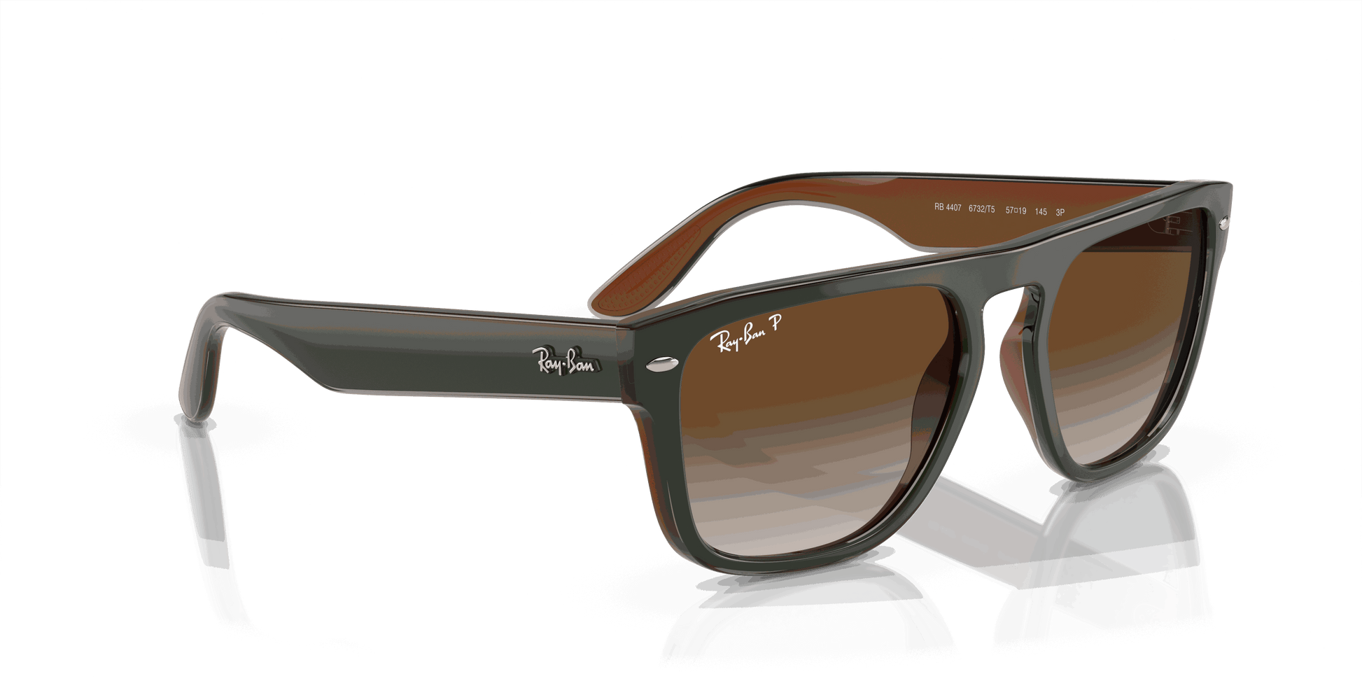 [Brown Lenses, Polished Green & Dark Grey & Transparent Brown Frame]