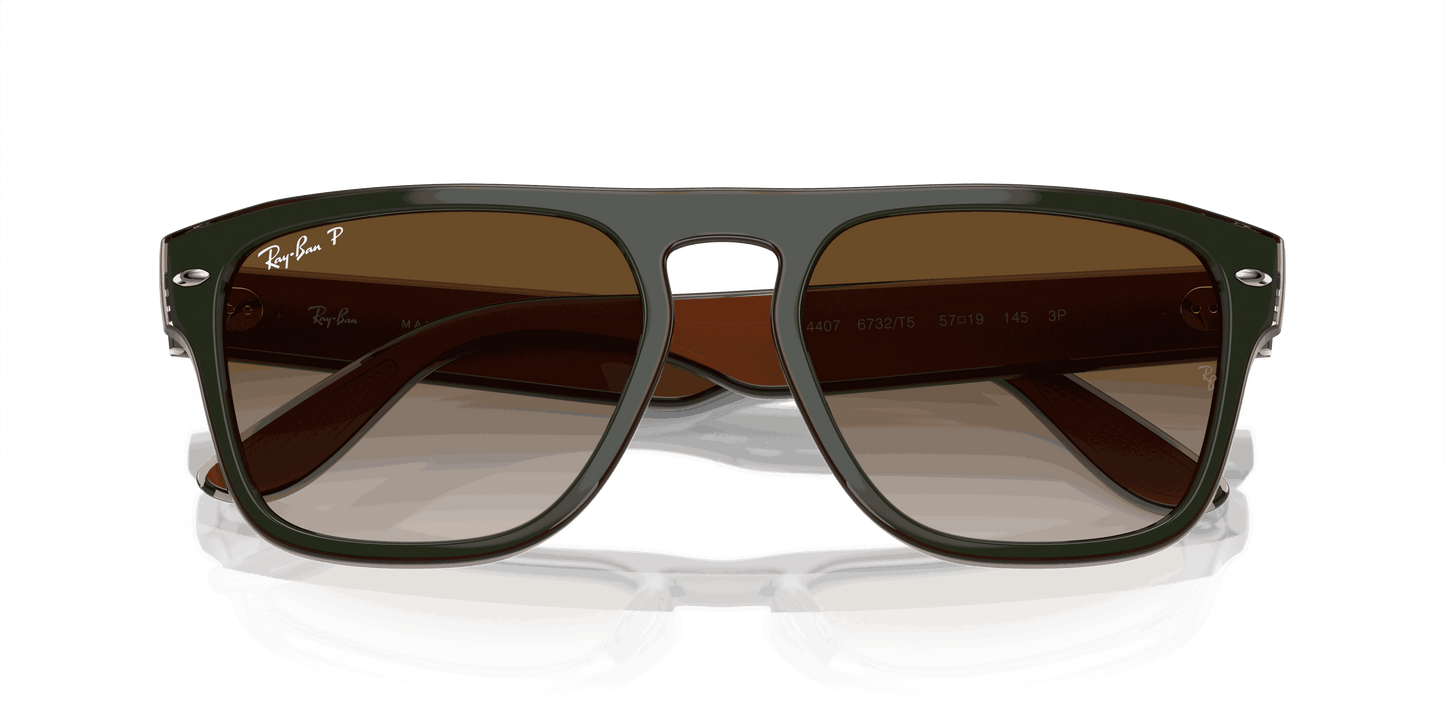 [Brown Lenses, Polished Green & Dark Grey & Transparent Brown Frame]