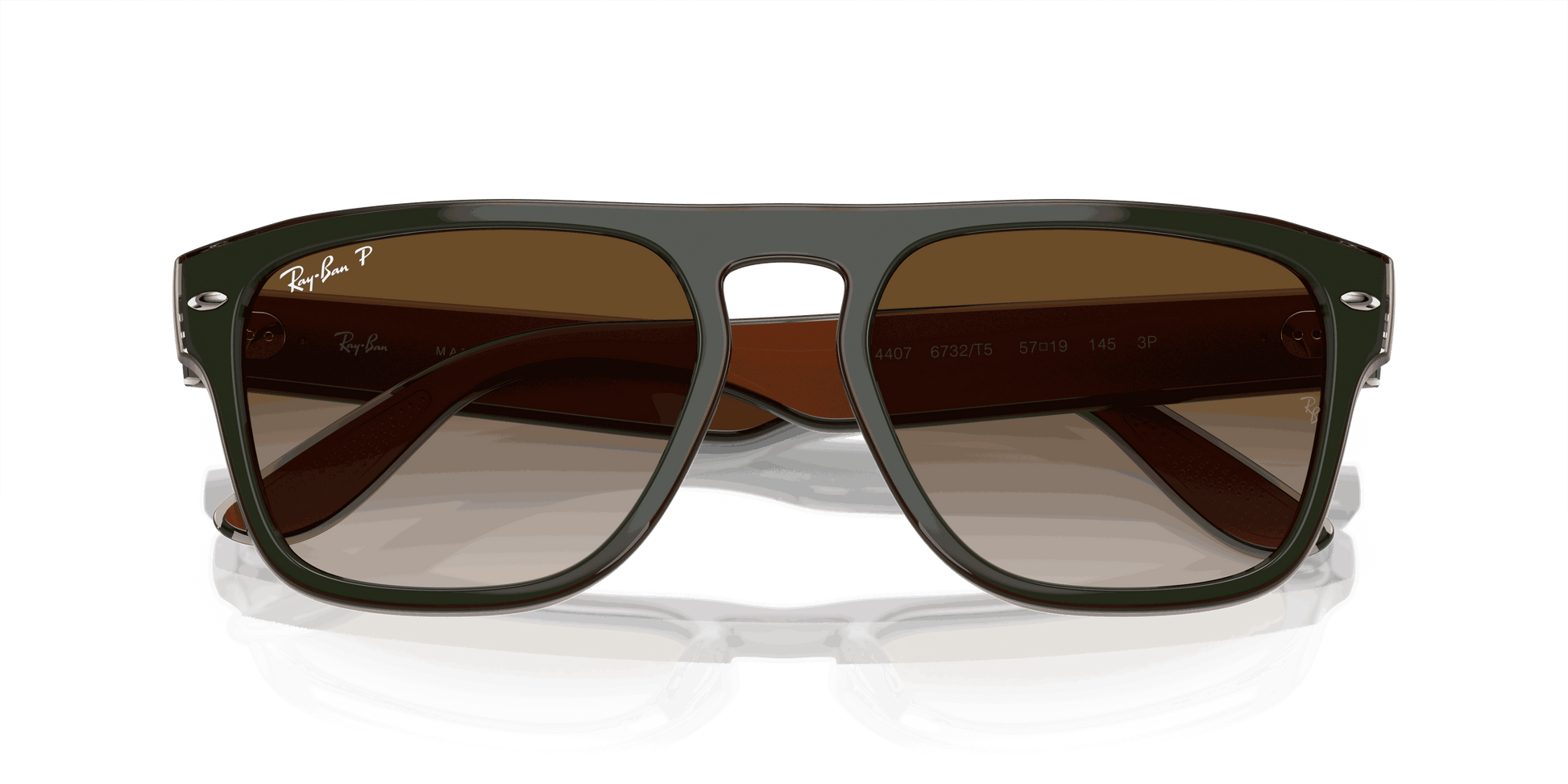 [Brown Lenses, Polished Green & Dark Grey & Transparent Brown Frame]