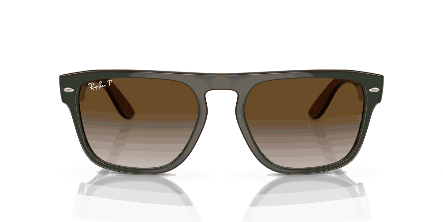 [Brown Lenses, Polished Green & Dark Grey & Transparent Brown Frame]