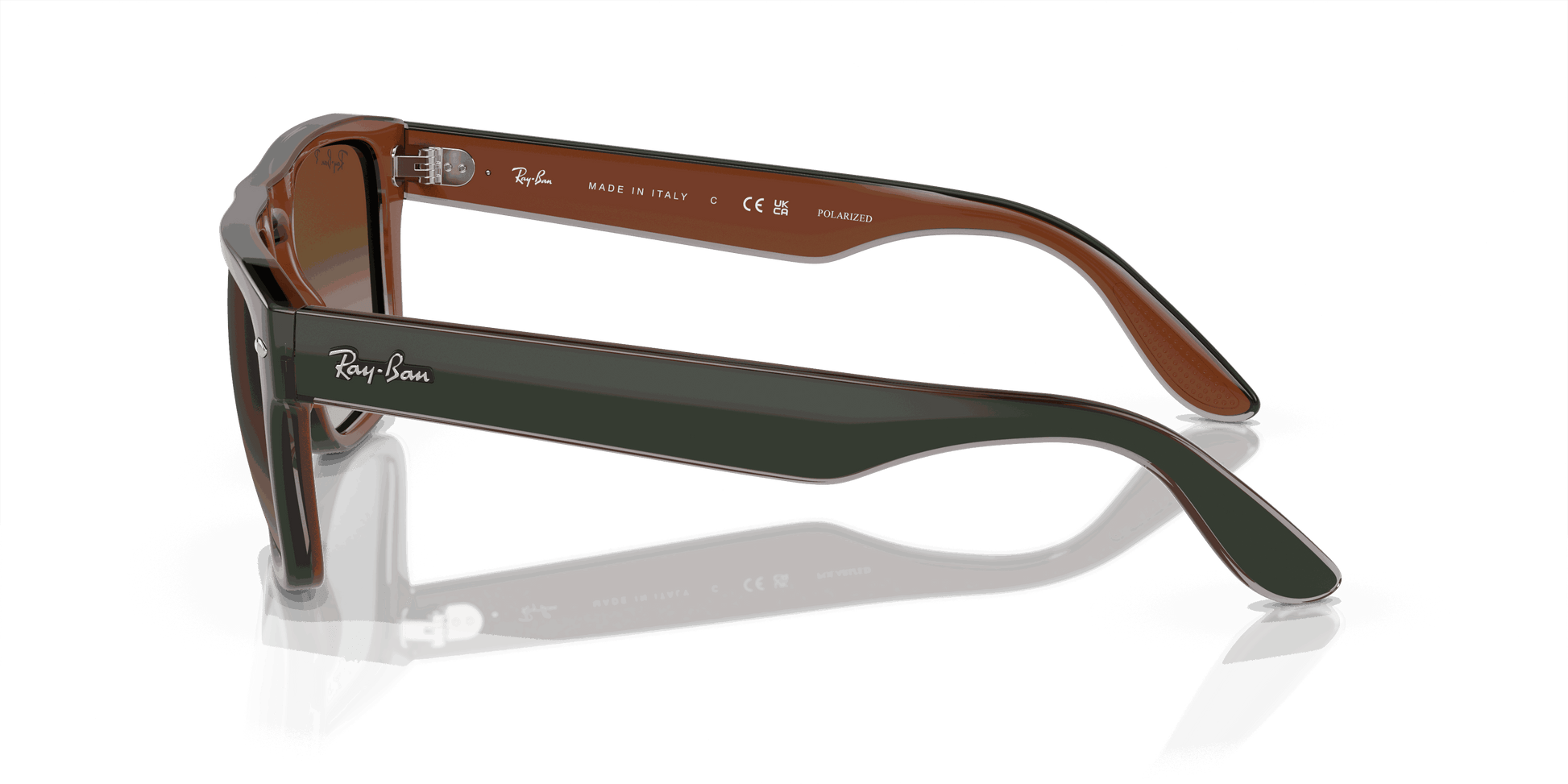 [Brown Lenses, Polished Green & Dark Grey & Transparent Brown Frame]