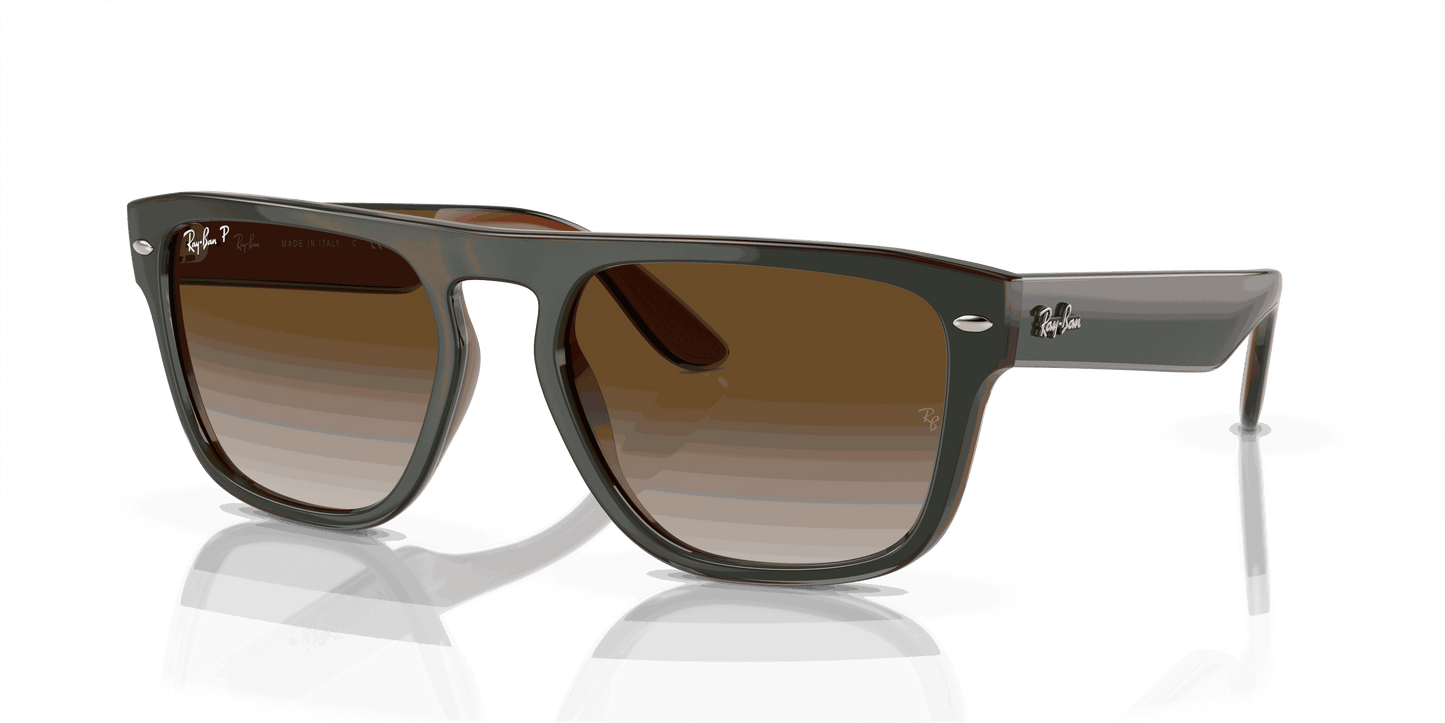 [Brown Lenses, Polished Green & Dark Grey & Transparent Brown Frame]