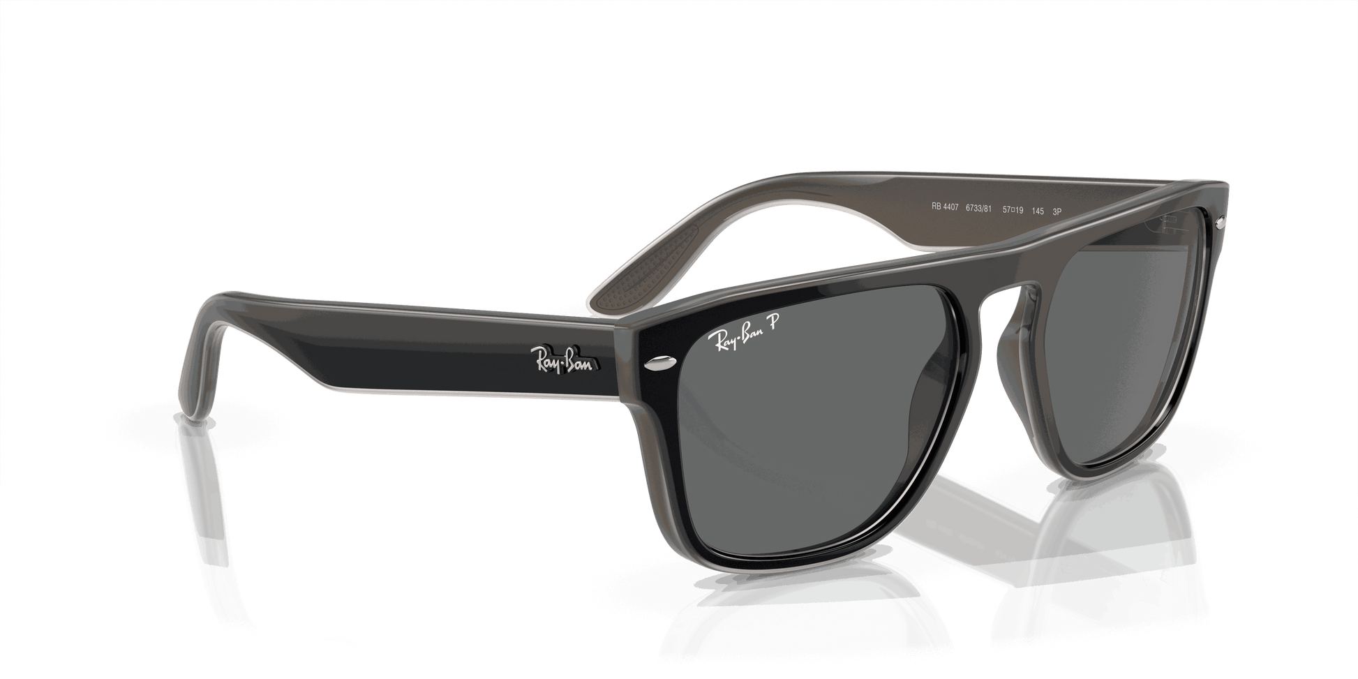 [Dark Grey Lenses, Polished Black & Light Grey & Transparent Grey Frame]