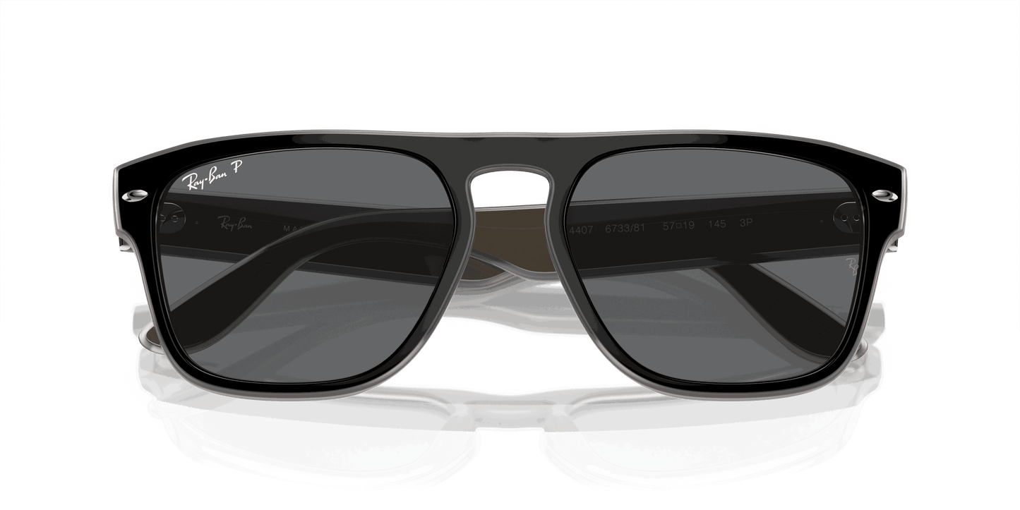 [Dark Grey Lenses, Polished Black & Light Grey & Transparent Grey Frame]
