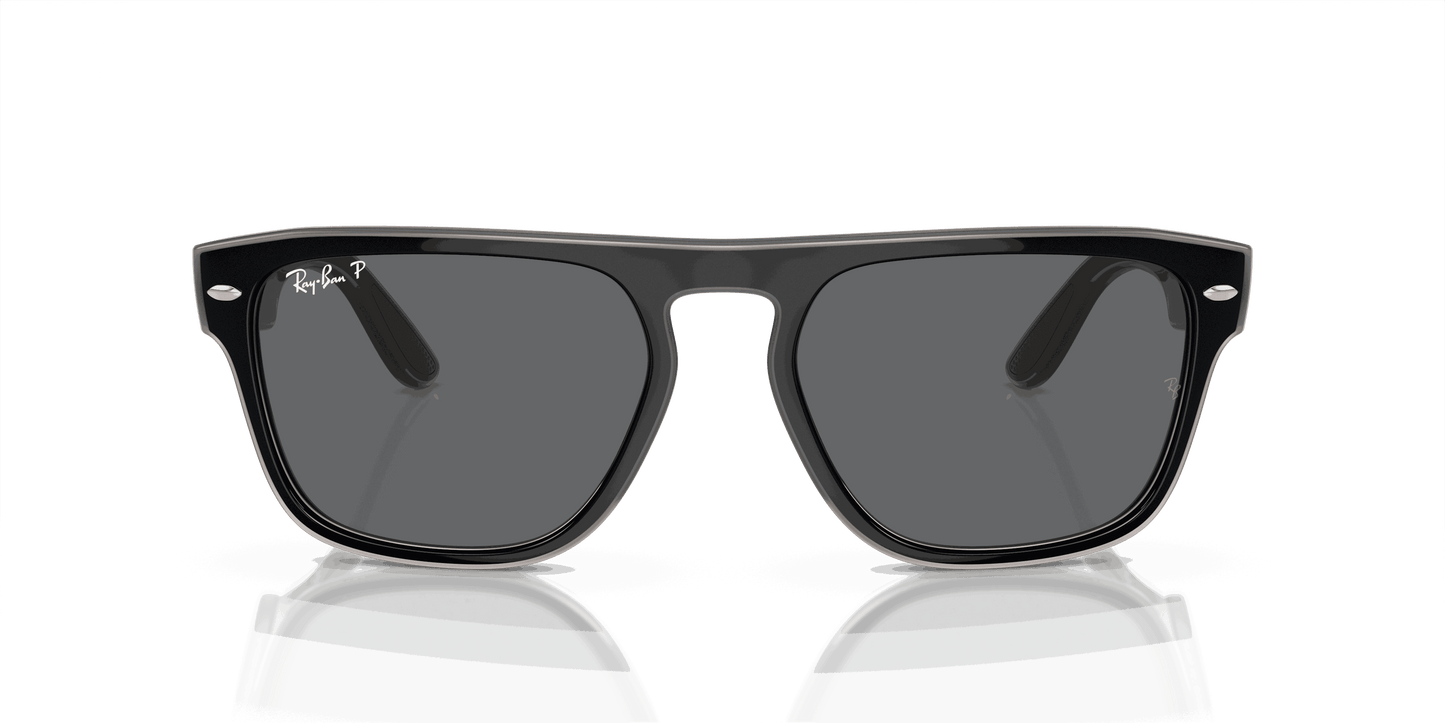 [Dark Grey Lenses, Polished Black & Light Grey & Transparent Grey Frame]