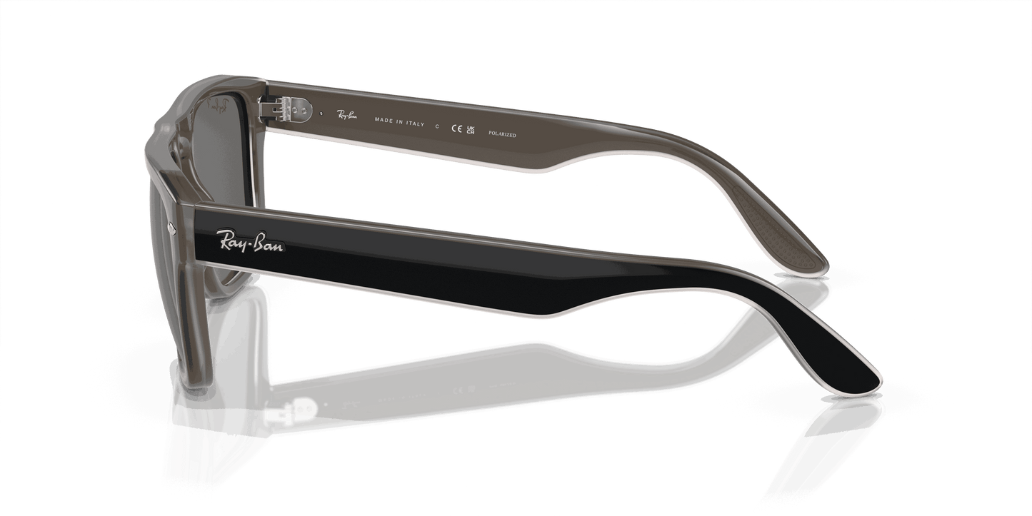 [Dark Grey Lenses, Polished Black & Light Grey & Transparent Grey Frame]