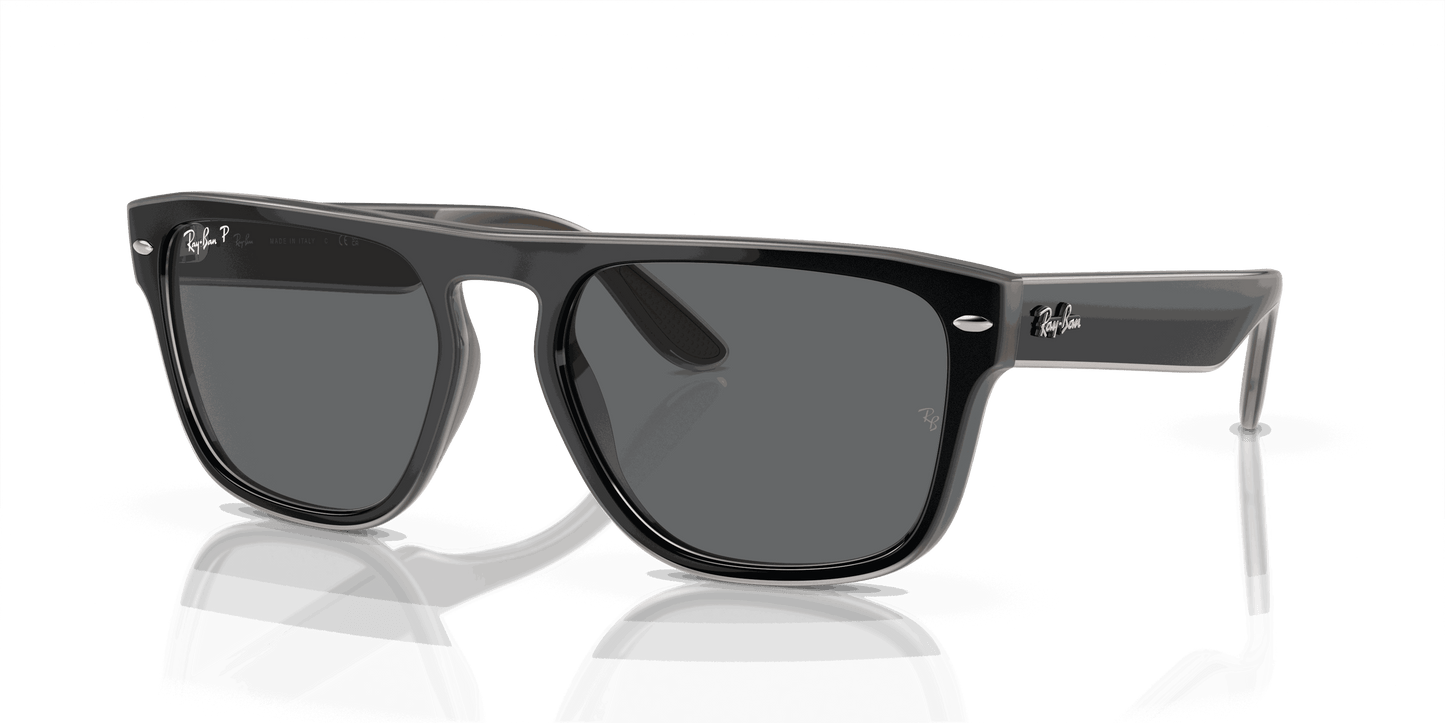[Dark Grey Lenses, Polished Black & Light Grey & Transparent Grey Frame]