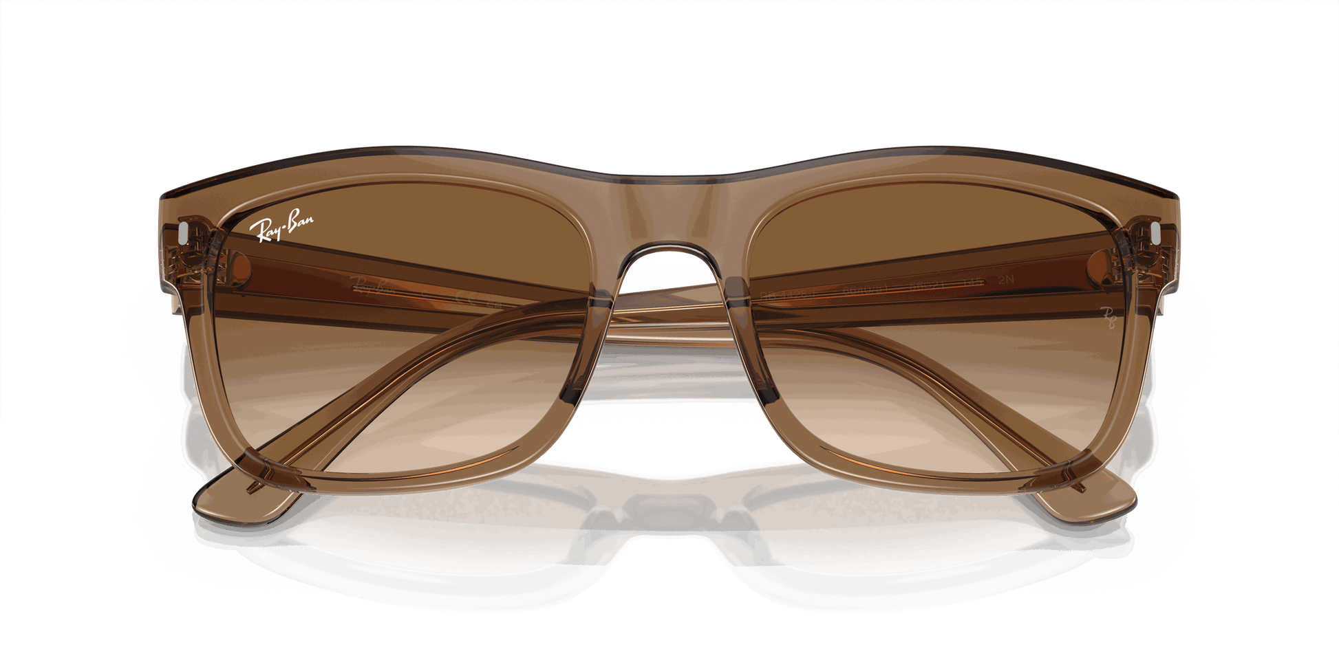 [Clear/Brown Lenses, Polished Transparent Light Brown Frame]