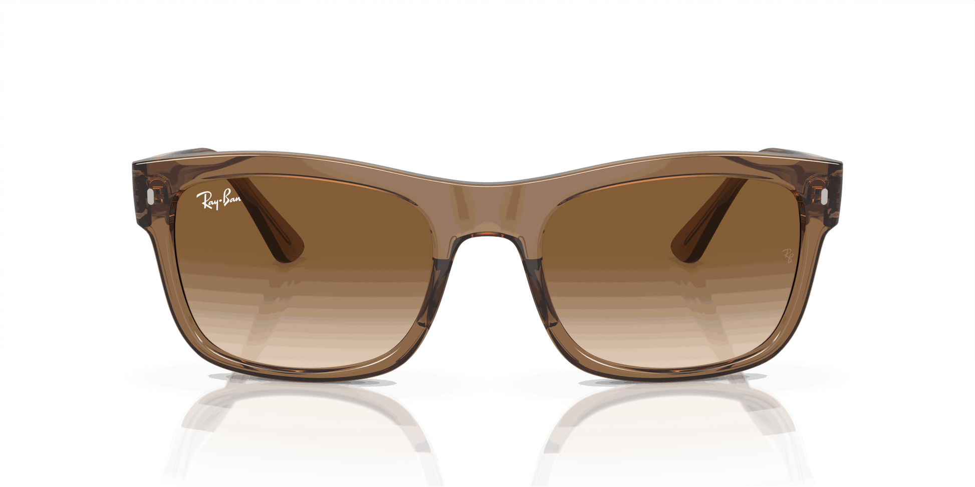 [Clear/Brown Lenses, Polished Transparent Light Brown Frame]