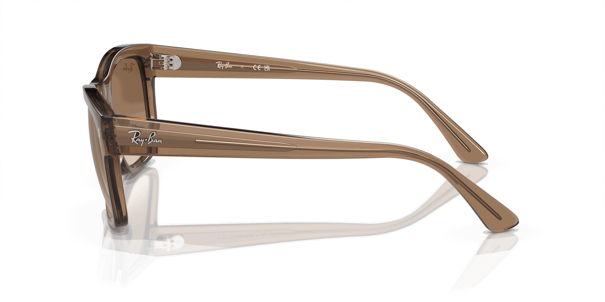 [Clear/Brown Lenses, Polished Transparent Light Brown Frame]