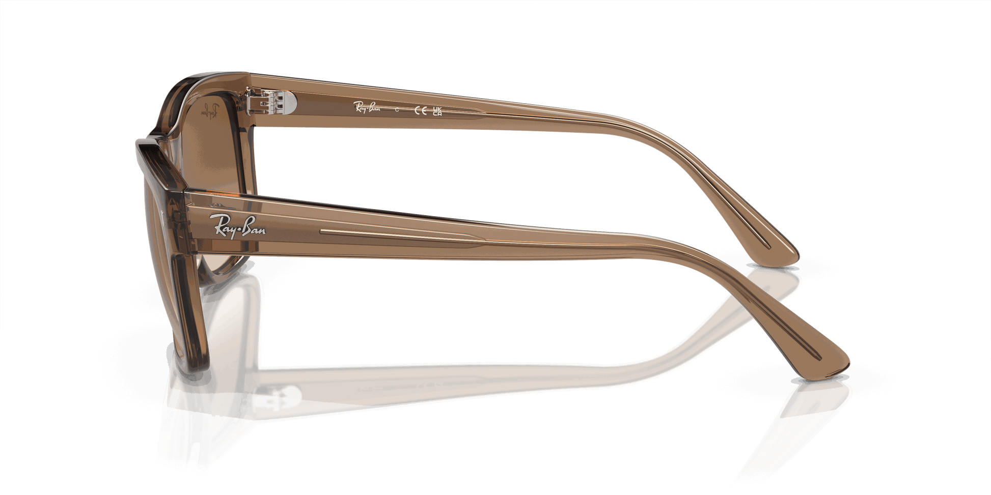 [Light Brown Lenses, Polished Transparent Light Brown Frame]