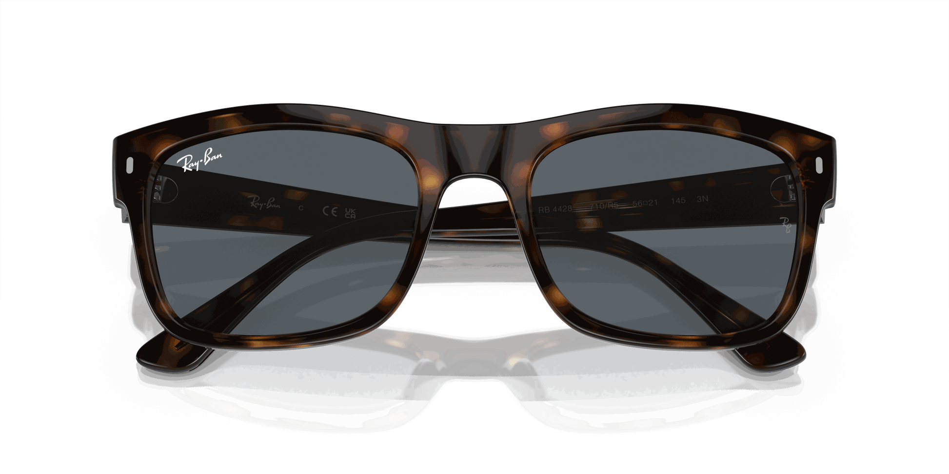 [Blue Lenses, Polished Havana Frame]