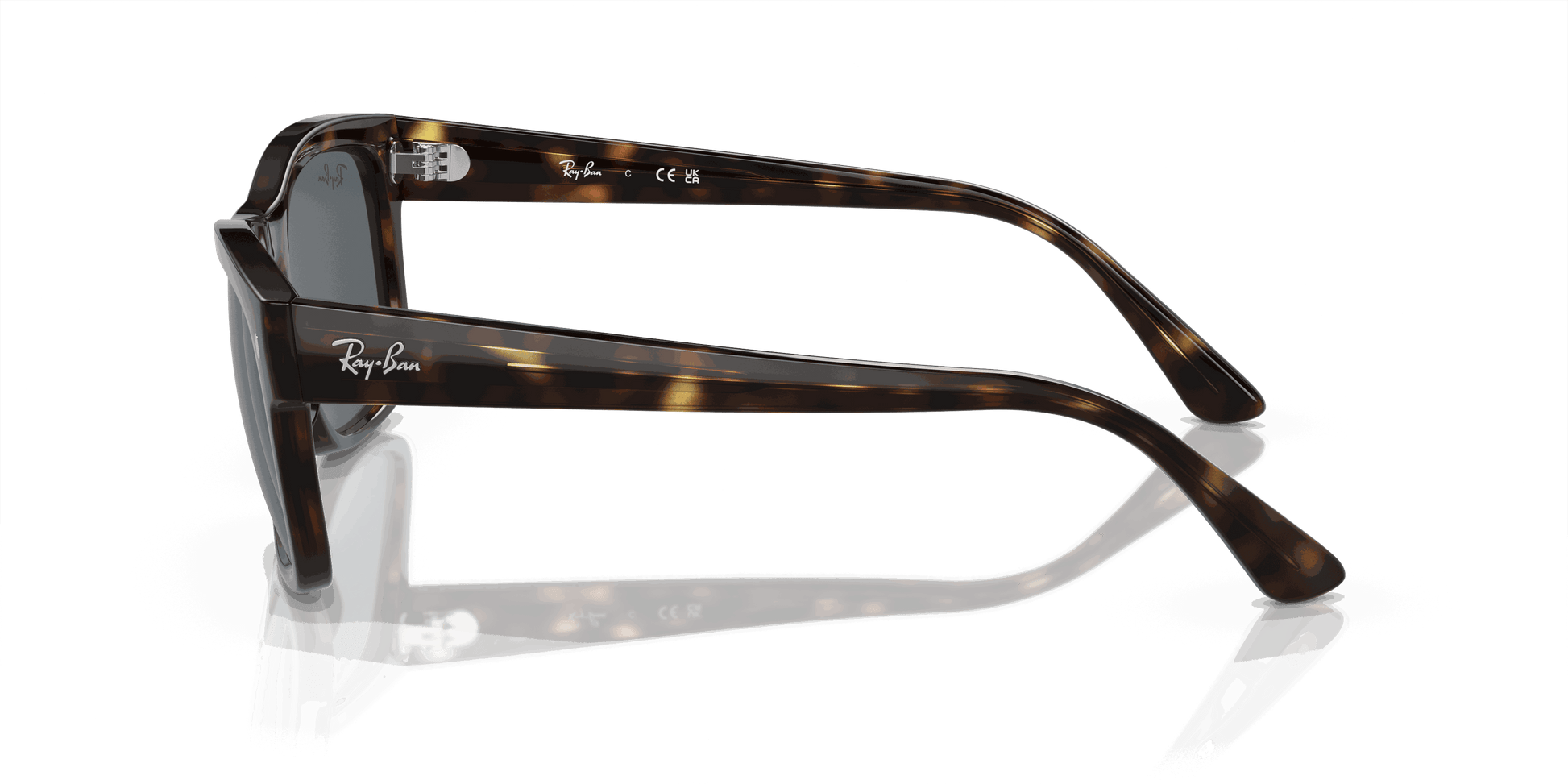 [Blue Lenses, Polished Havana Frame]