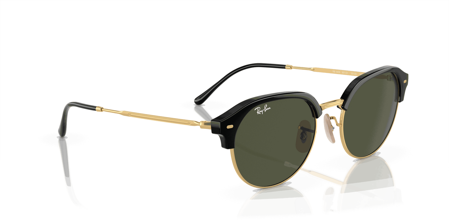 [Green Lenses, Polished Black On Gold Frame]