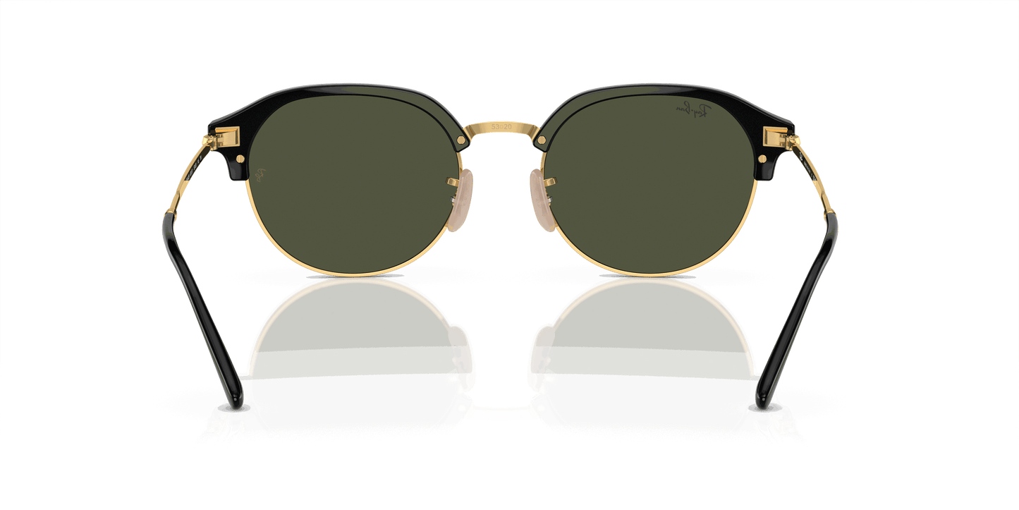 [Green Lenses, Polished Black On Gold Frame]