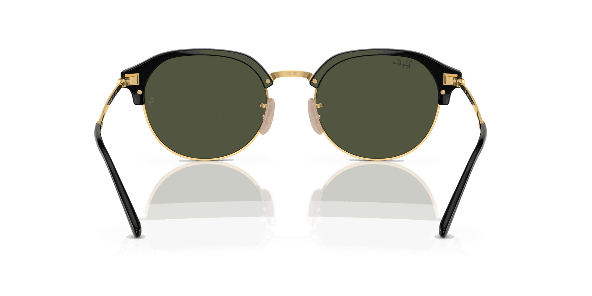 [Green Lenses, Polished Black On Gold Frame]