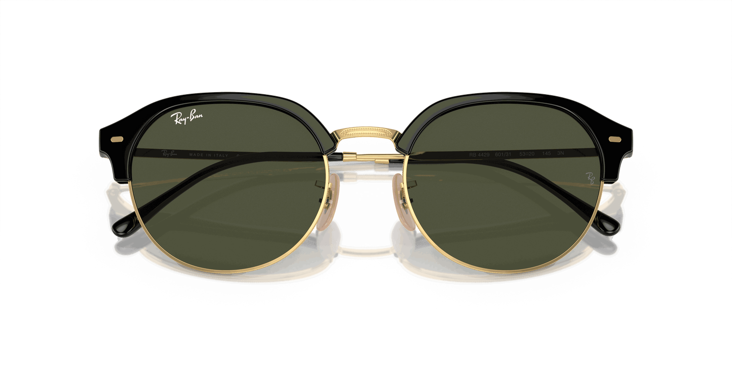 [Green Lenses, Polished Black On Gold Frame]