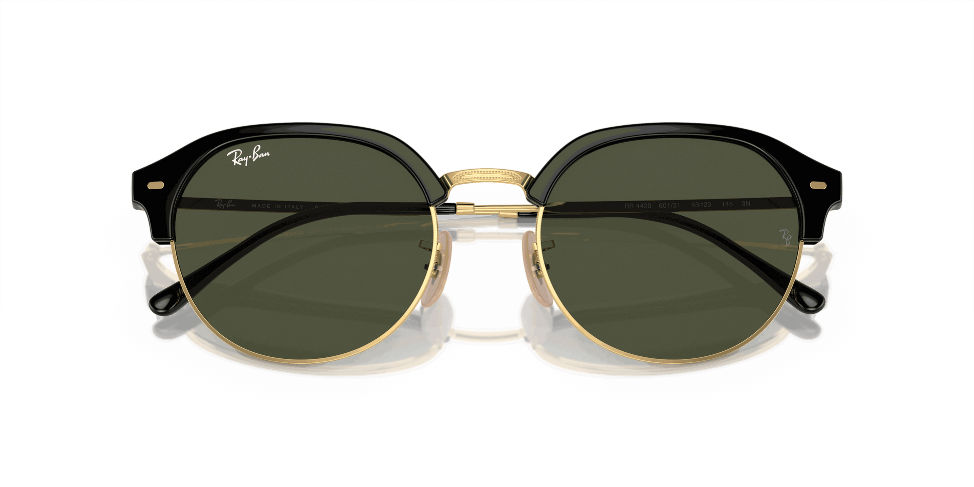 [Green Lenses, Polished Black On Gold Frame]
