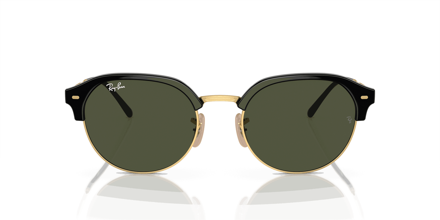 [Green Lenses, Polished Black On Gold Frame]