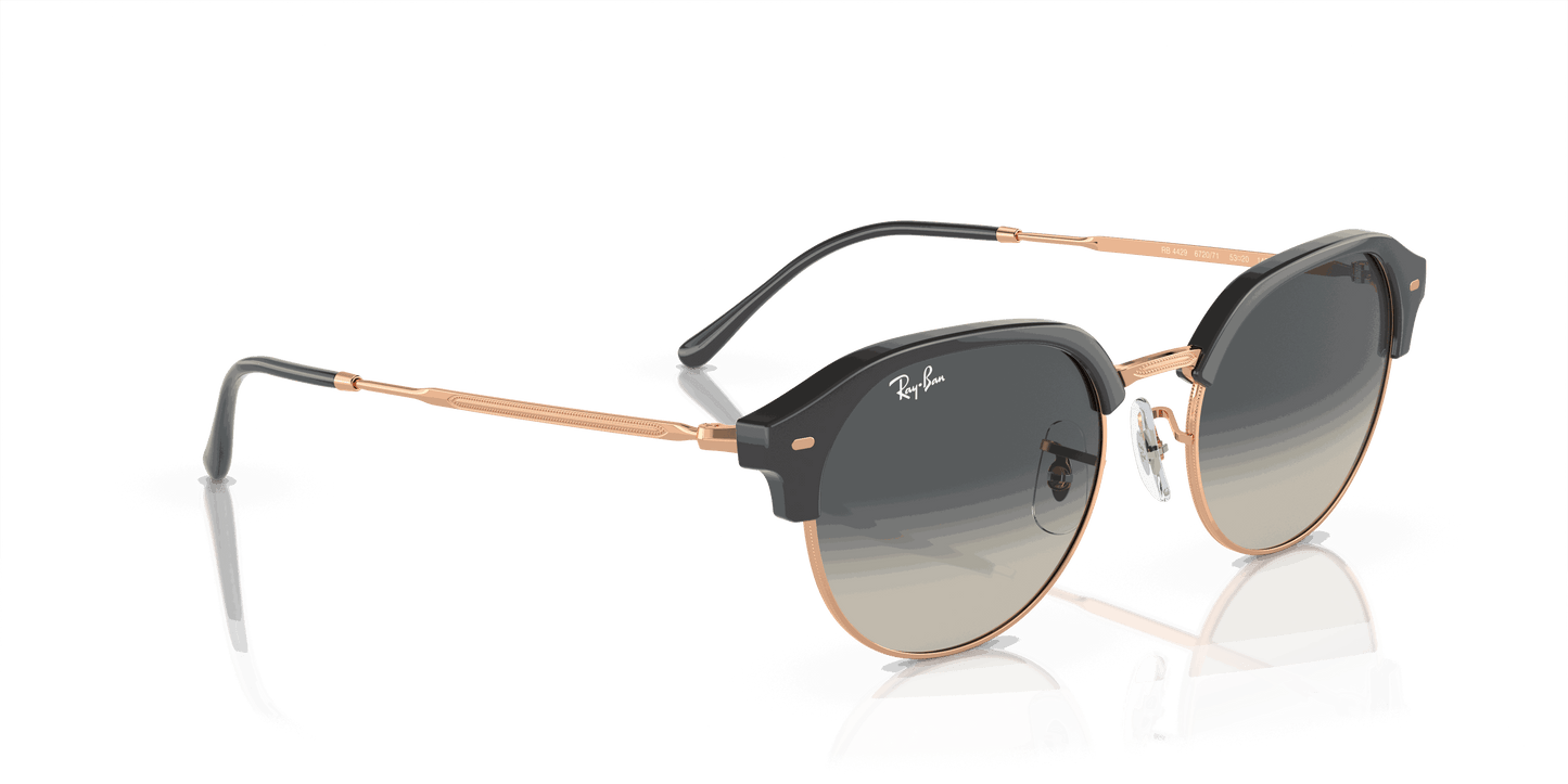 [Grey Lenses, Polished Dark Grey On Rose Gold Frame]