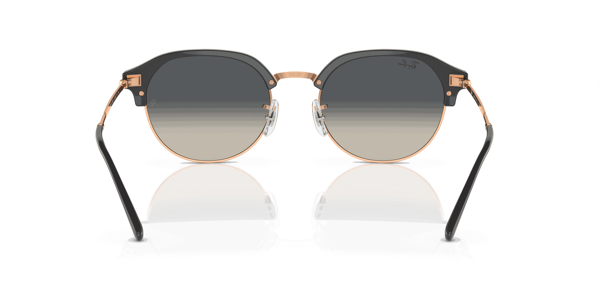 [Grey Lenses, Polished Dark Grey On Rose Gold Frame]