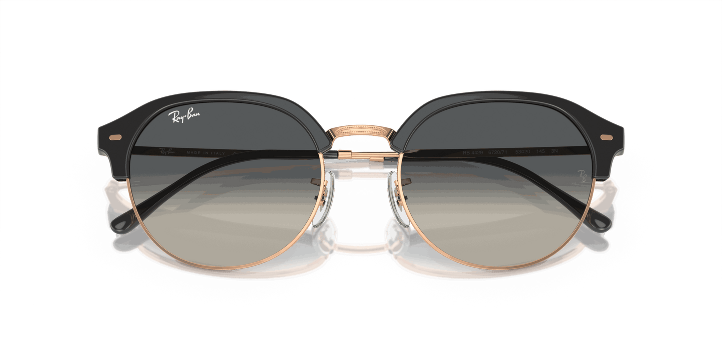 [Grey Lenses, Polished Dark Grey On Rose Gold Frame]