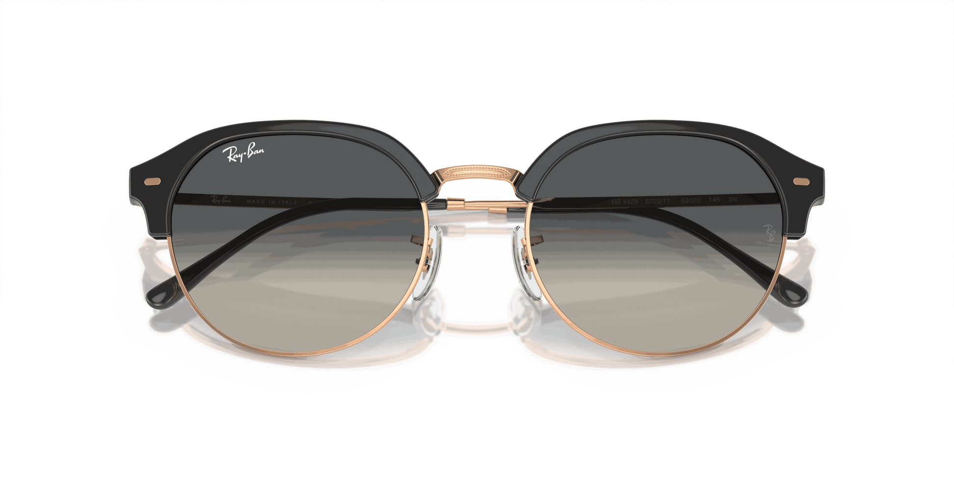 [Grey Lenses, Polished Dark Grey On Rose Gold Frame]