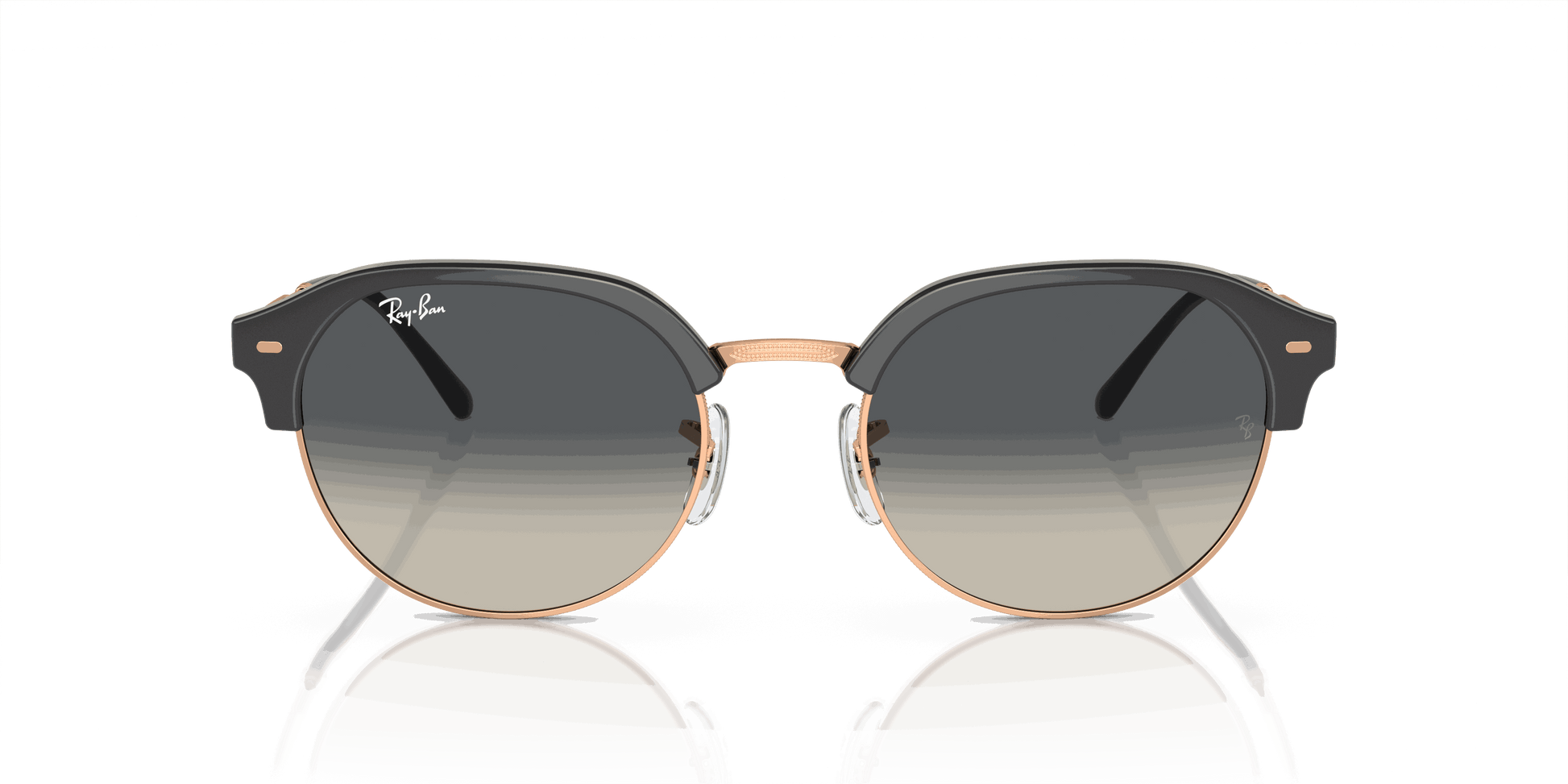 [Grey Lenses, Polished Dark Grey On Rose Gold Frame]