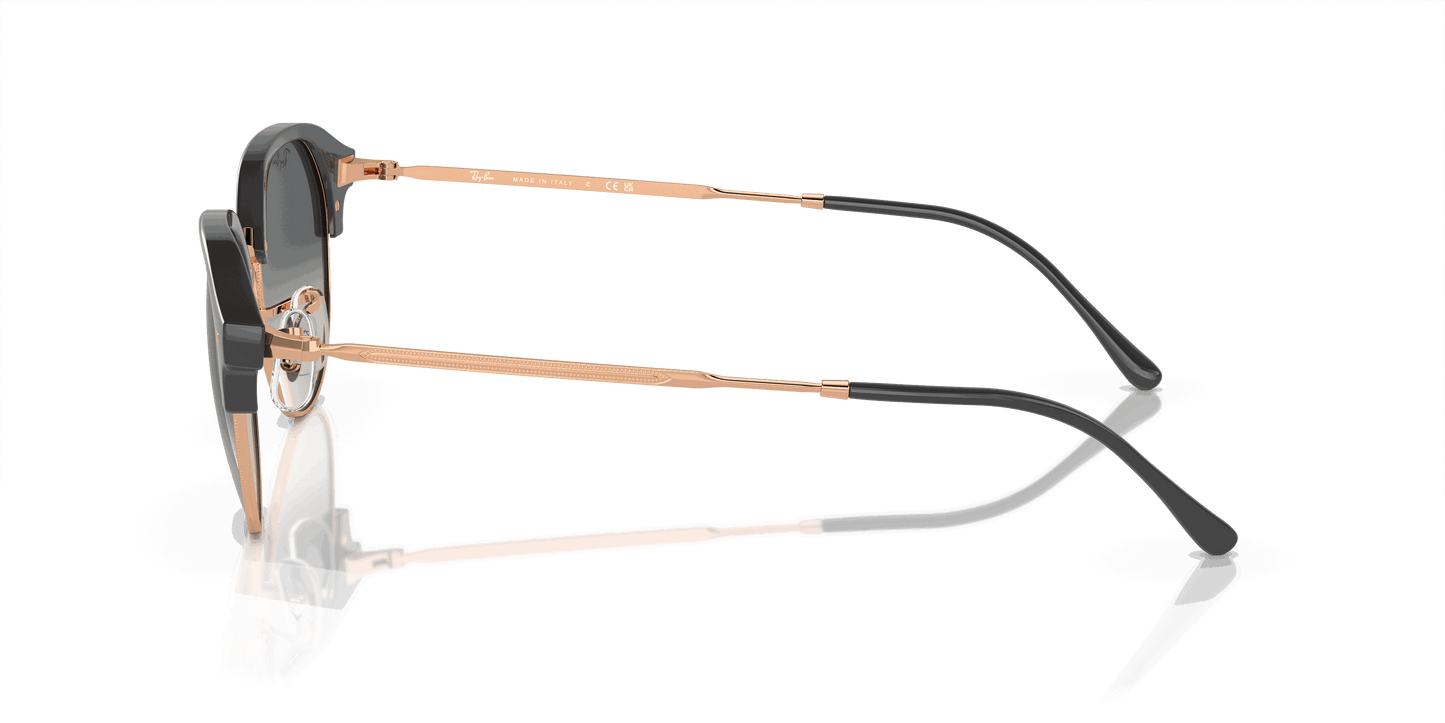 [Grey Lenses, Polished Dark Grey On Rose Gold Frame]