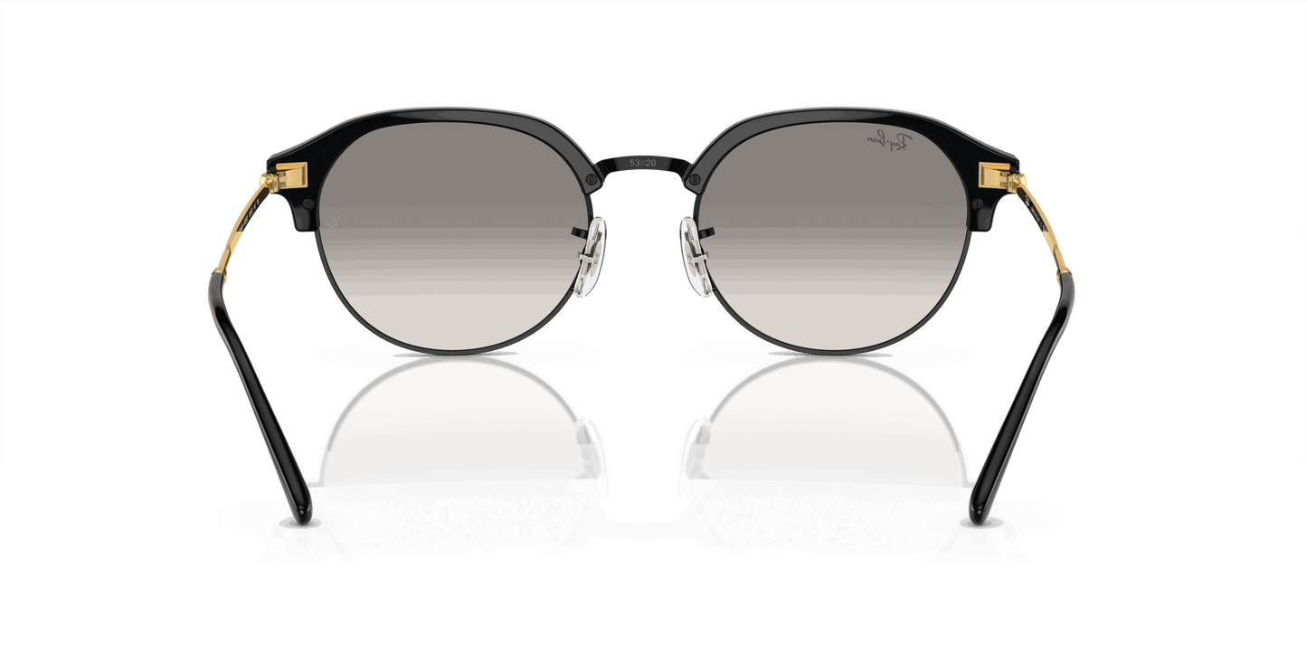 [Clear/Grey Lenses, Polished Black On Gold Frame]