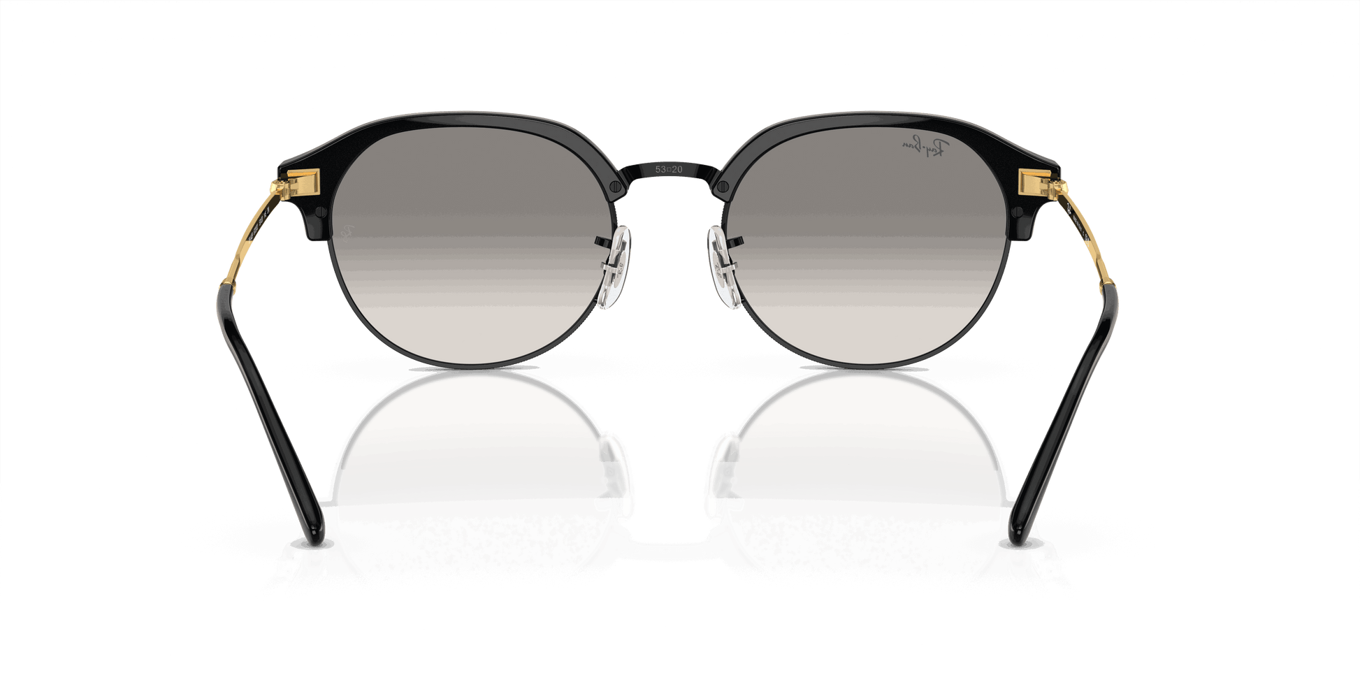 [Clear/Grey Lenses, Polished Black On Gold Frame]