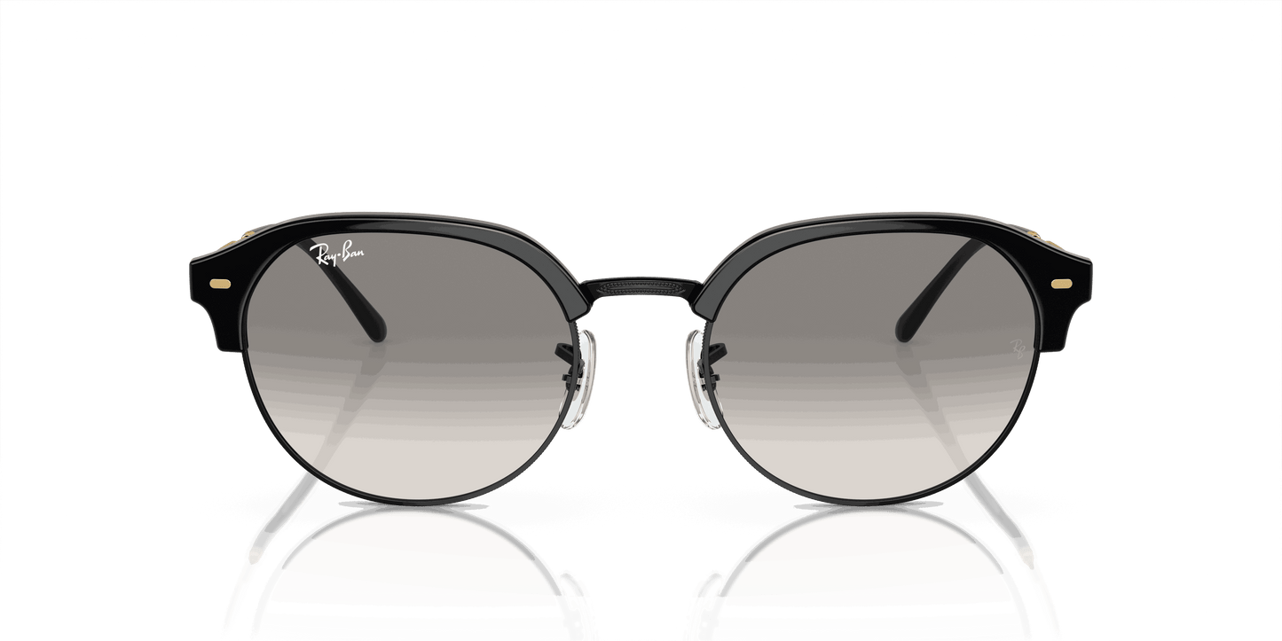 [Clear/Grey Lenses, Polished Black On Gold Frame]