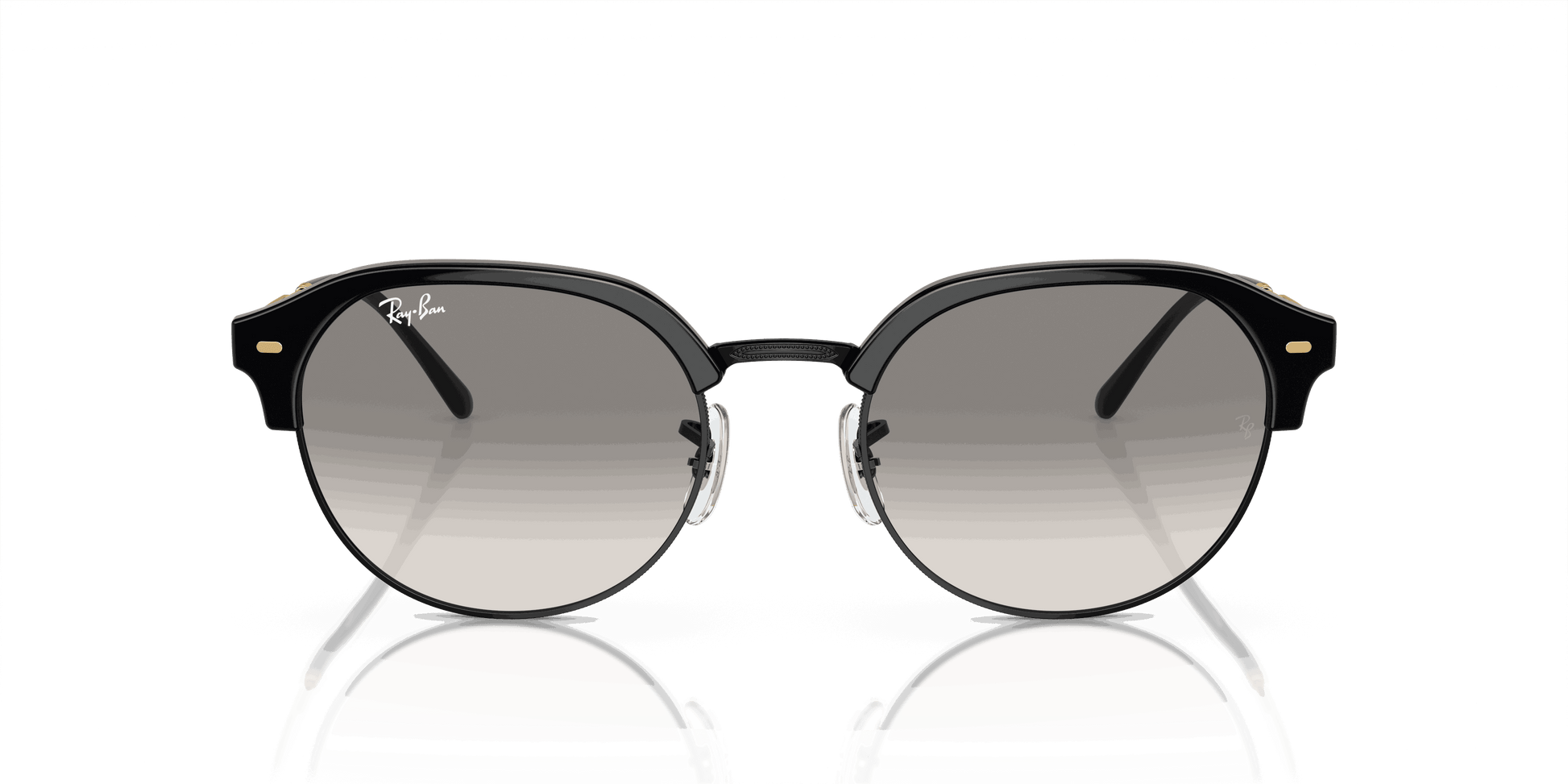 [Clear/Grey Lenses, Polished Black On Gold Frame]
